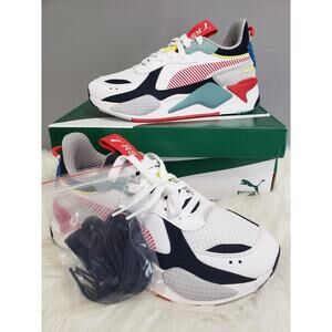 NEW RS-X Jr‎ Parisian White Blue Red 386894-01 Size 6.5c Youth Kids Big Kid